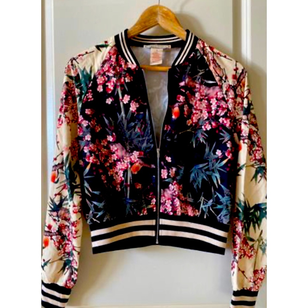 Floral, Sporty, Women’s Bomber Jacket